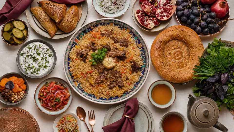 A festive Uzbek table
